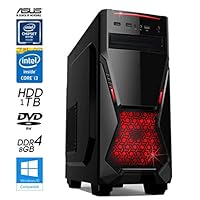 SNOGARD GAMER PC | i3-7100 | 8GB DDR4 | 1TB HD | 4GB GTX1050TI OC HDMI/DVI/VGA mit DirectX12 Technology | Home & Office Business & Multimedia & Gaming Desktop Computer