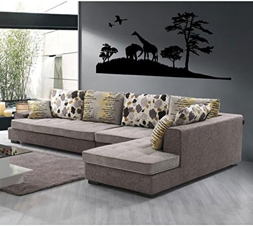 Stickers African Landscape, light grey, L 200cm x H 100cm