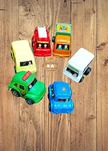 Shamsi Art Pull Back Toy Cars (Multicolour) -Combo Set of 6 Light Weight Pull Back Action Toy Vehicle.