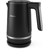 Philips 7000 Series Double Insulated Kettle, 1.7 Lt Capacity, Spring cover, Fast boiling, Easy Cleaning, HD9396/90