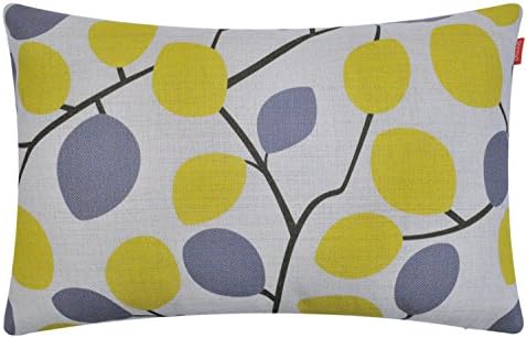 Shinnwa Yellow Gray Branches Polyester Throw Pillow Cases Decorative Cushion Covers for Couch, 30cm X 50cm