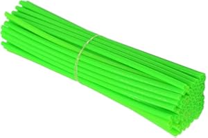 Guangcailun 72pcs Bike Wheel Spoke Wraps Cover Motorcycle Tire Spoke Plastic Sleeves Bicycle Decoration, Green