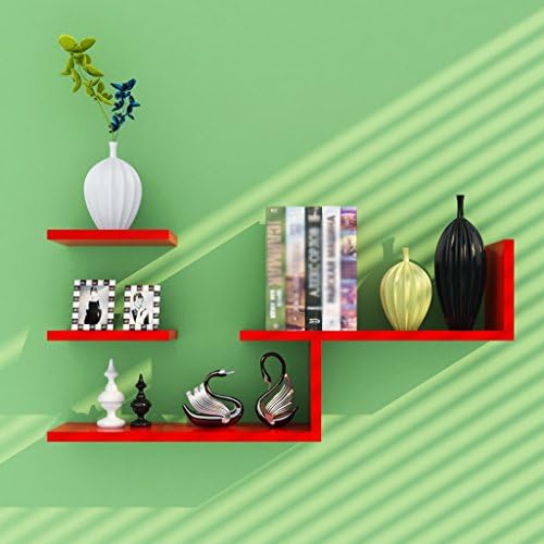 QIN PING GUO QPG Shelf Wall Shelf Partition Modern Minimalist Living Room Creative Shelf TV Background Wall Decoration (Color : G)