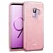 Produktbild ESR Glitzer Hülle kompatibel mit Samsung Galaxy S9, Sparkle TPU Schutzhülle, 3-Schicht, Kabelloses Laden kompatibel, Handyhülle kompatibel mit Galaxy S9 5,8" (Rosegold)