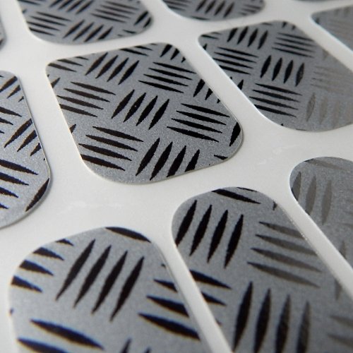 Chix Nails Nail Wraps Embossed Silver Chrome Fingers Toes Vinyl Foils Beauty Minx Style