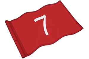 TIXIPEM Golf Flag with Tube Inserted [1pcs] - Nylon Putting Green Golf Target Flag with the Number 7 Use for Indoor & Outdoor Courts & Practice Field - [Red - 20 IN]