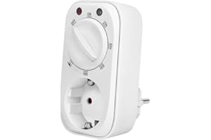 LogiLink ET0012 ET0012 Minuterie mécanique avec capteur crépusculaire avec 7 Modes/réglages différents Blanc