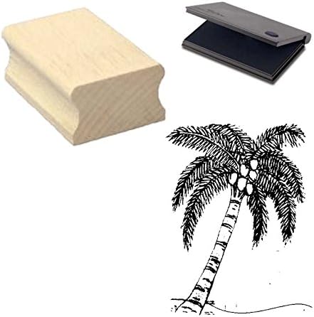 Palm Tree Design Stamp with Cushion Scrapbooking Embossing Crafts
