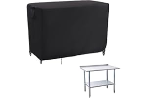 Kingling Outdoor Prep Table Cover, Waterproof Stainless Steel Table Covers Metal Table Cover Protection for Patio Kitchen Prep Work Tables - 36''L x 24''W x 35''H