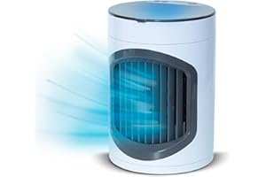 LIVINGTON SmartChill - Klimagerät mit Wasserkühlung - Tragbares Klimagerät mit 3 Stufen - kraftvoller Mini Luftkühler mit Tankvolumen für 12h Kühlung