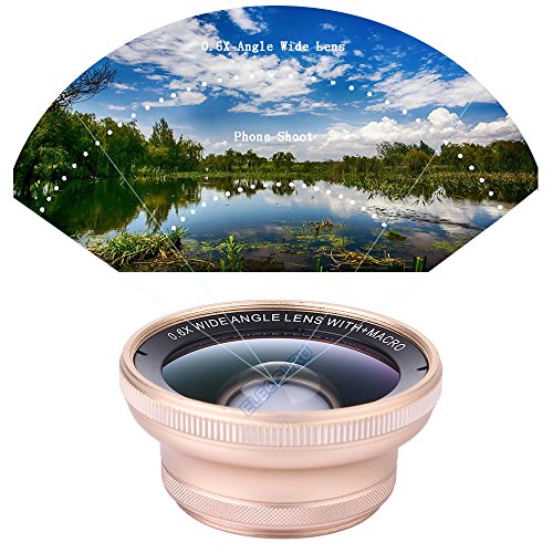 Elecguru HD clip-on kit obiettivo, universale 18 x Zoom teleobiettivo + 12.5 x super macro lens + 0.6 x Grandangolo per iPhone 7/6s/6 Plus/5/4, Samsung, HTC e altri smartphone