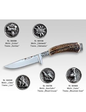 Linder Pro-Nicker, rostfrei, Hirschh., Gamskappe 9 cm, Trachtenmesser