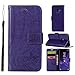 Produktbild Samsung S9 plus Hülle, Alfort Samsung S9 plus Schutzhülle, Retro Ledertasche Lederhülle PU Leder Tasche Cover Wallet Case für Samsung S9 plus Smartphone mit Standfunktion (Lila)