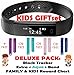 Produktbild Fitness Tracker für Kinder von Trendy Pro, Smartwatch, Activity Tracker, mit 2 Armbändern, Kinder, TRENDY PRO, Black and Color Band (Deluxe Turquoise), Deluxe