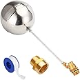 Uenede Float Ball Valve DN20 3/4" Male Thread Stainless Steel Floating Ball Brass Valve Automatic Switch for Stock Tank Pool Water Level Control