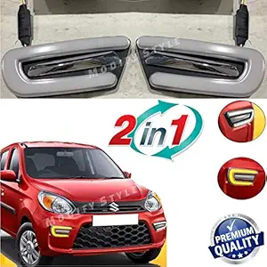 ModifyStyle Fog Lamp 2in1 DRL LED Light for Maruti Alto 800 (2019 Onwards)