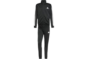 adidas Mężczyźni SPORTSWEAR BASIC 3 STRIPES TRICOT TRACKSUIT, Black, XXL