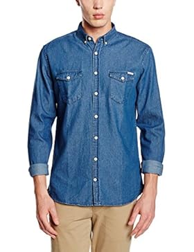 Lindbergh Herren Freizeithemd Classic Denim Shirt L/S