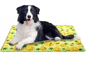 MY FURRY FRIEND Dog Cooling Mat Large 90x50cm, Durable Pet Cool Mat Non-Toxic Gel Self Cooling Pad, Great for Dogs Cats in Hot Summer (Yellow)