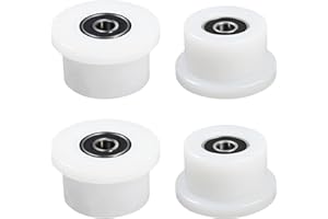 Vsttar Set mit 4 gefrästen Rädern/Rollen, kompatibel mit Total Gym 1000, 1100, 1400, 1500, 1600, Achiever, Force, Gold, Max, Platinum, Platinum Plus, Pro, Supra, Supreme, Ultima, 4 tra, XLI (Weiß)