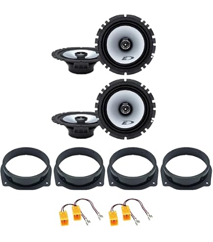 Kit 4 Altoparlanti Axton AE165 Per Fiat Bravo Dal 2007 - Con Supporti E Connettori, 16,5 Cm, 100W RMS
