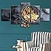 Produktbild Moderne Bilder Wand Kunst dekor zuhause Wohnzimmer 5 Pieces Gabel trauben Essen gemälde hd fingerabdrücke modulare Poster