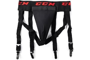 CCM 3 in 1 Protective Cup with Supporter and Garter Belt - Junior and Senior Sizes (Senior)