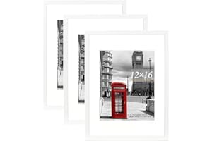 Scholar Tree picture frames White set of 3, 12x16in（30x40cm ） Poster Frame,Wall Mountable