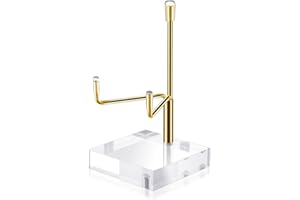 Sibba Soporte de exhibición de brazos de metal ajustables, soporte de fotos, base acrílica, soporte pequeño, base transparente, decoración del hogar, estante para fotos, libros decorativos, geodas de