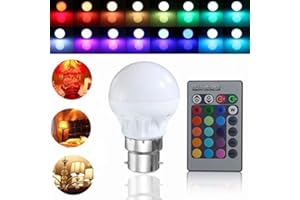 MASUNN B22 3W dimmable RGB SMD5050 6 LED Lampe Ampoule Couleur Changement IR télécommande AC85-265V
