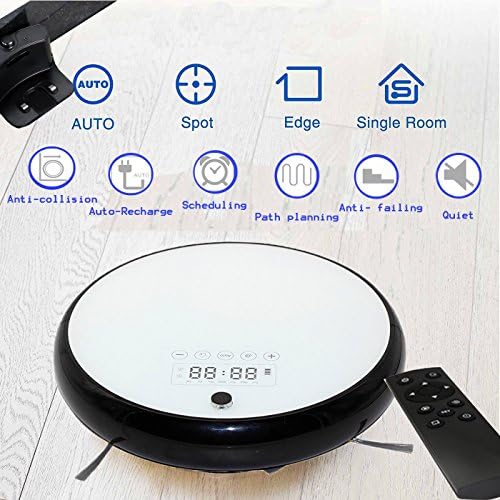 [New Version 2018] Robotic Vacuum Cleaner Tangle-free Suction for Pet Hair, Anti-Bump, Rechargeable Battery, Drop-Sensing Technology and HEPA Style Filter, Hard Floor And Thin Carpet - Cleaning Robot-