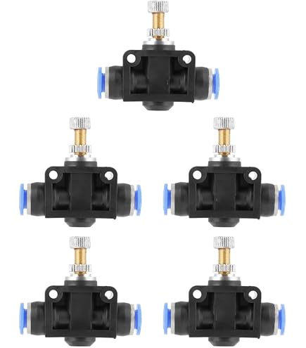 Lot De 2 Valves De Régulation D'air Droit 14mm - Robinet D'arrêt Pneumatique - Pour Outils, Lignes Air