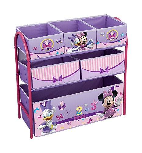 Disney Minnie Mouse Metal Frame Multi Bin Toy Organiser