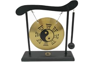 SBYZM 2023 Mini Desktop Gong Table Chinese Gong Decoration Mini Feng Desk Chimes Brass P9E4 Asian Shui Wind Bell Gong Gong
