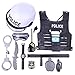 Produktbild Seciie 11 Stück Polizei Kostüm Kinder, Polizei Grundausstattung, Kinderkostüm Polizei mit Handschellen und Polizei Helm, Handschellen, Walkie-Talkies usw.