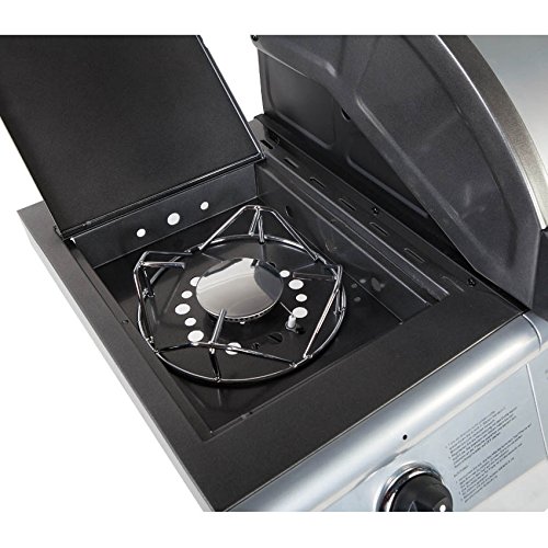 TAINO® Gasgrill BBQ Grillwagen 6 Edelstahl-Brenner 1 Seitenkocher Gas-Grill TÜV Farbe Silber / Anthrazit (6+1) - 5