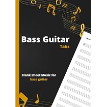 Carnet De Tablature Basse 6x9 - 100 Pages Pour Musiciens | Partition Basse, Grilles Et Notation