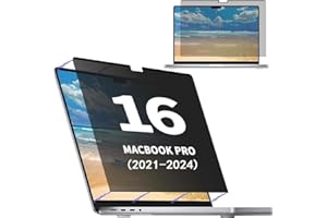 Phimoos Magnetischer Blickschutzfilter für MacBook Pro 16 Zoll (2021-2024, M1/M2/M3/M4 Pro/Max), Einfache Anbringung, Abnehmbarer Anti-Blaulicht Anti-Blendschutz Blickschutzfolie Sichtschutz