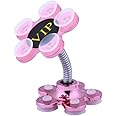 Hozora 360 Degree Rotatable Portable Multi-Angle Double-Sided Phone Holder,Universal Suction Cup Bracket Magic Sucker Mount Stand (Pink)