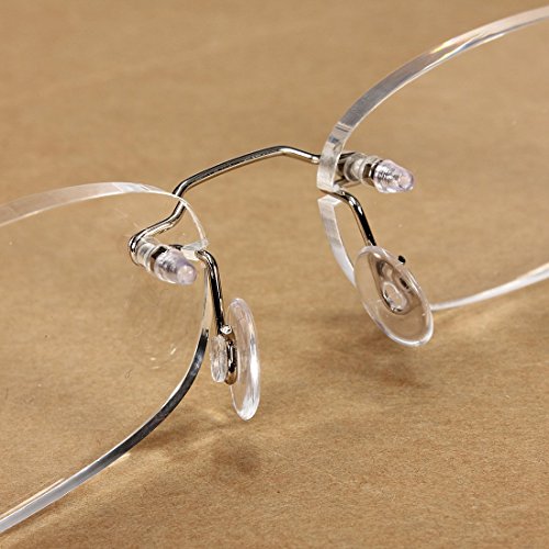 KING DO WAY Lesebrille Mode unisex Brille Lesehilfe Sehhilfe Mit Brillenetui Etui Randlos lesebrille herren damen - 4