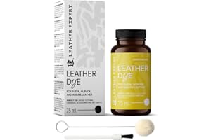 LEATHER EXPERT Penetrating Leather Dye - Colore pelle giallo limone, 75 ml, ideale per scarpe, borse e accessori, con applicatore e pennello, colore per scarpe in pelle scamosciata, nabuk e anilina (16 colori)