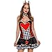 Price comparison product image MEINICE 2pcs Sexy Queen of Hearts Cosplay Costume(Size,S)
