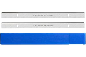 Ninehole 2 pieces HSS planer blades, 261 x 16.5 x 1.5 mm, planer blade blades suitable for Scheppach HMS 1050 1070 (TYP 2), 261 mm planer blade, 261 x 16.5 x 1.5 mm