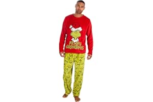 Huggable Hoodie Family Matching Grinch Pyjamas Xmas Mum Dad Kids Pyjama Set Plush Fleece Long Sleeved PJ's