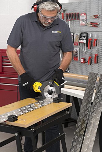 Powerplus Kreissäge 1500 Watt Doppelblattsäge Handkreissäge + 10 Wachsstifte - 9