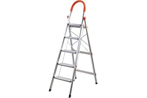 TREPPE Escalera Aluminio Plegable Tijera 5 Peldaños Domestica