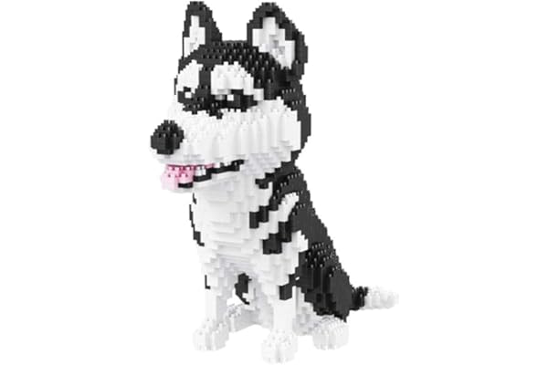 Balody Kit De Construction en Mini-Blocs. Figurine D’Animal De Compagnie À Assembler. Activité Créative Adultes Et Enfants.Chien Husky