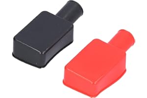 LDAFAVA Battery Terminal Covers,Battery Terminal Insulator Covers, Isolate Soft Rubber Positive and Negative Poles Stud Cap, Connector Top Battery Post Cap Cover for Car Motorcycle Truck