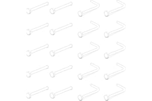 AceFun Clear Nose Studs Acrylic L Shape Nose Rings Retainer Bioflex Bone Pin Straight Nose Studs Retainer