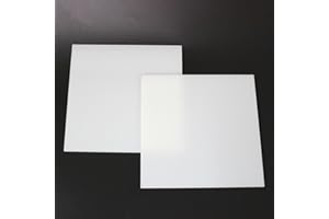 AtHaus® Lastra acrilica opalina bianca – plastica rigida satinata resistente ai raggi UV, spessore 2 mm, pannello tagliabile su misura – 300 x 300 mm